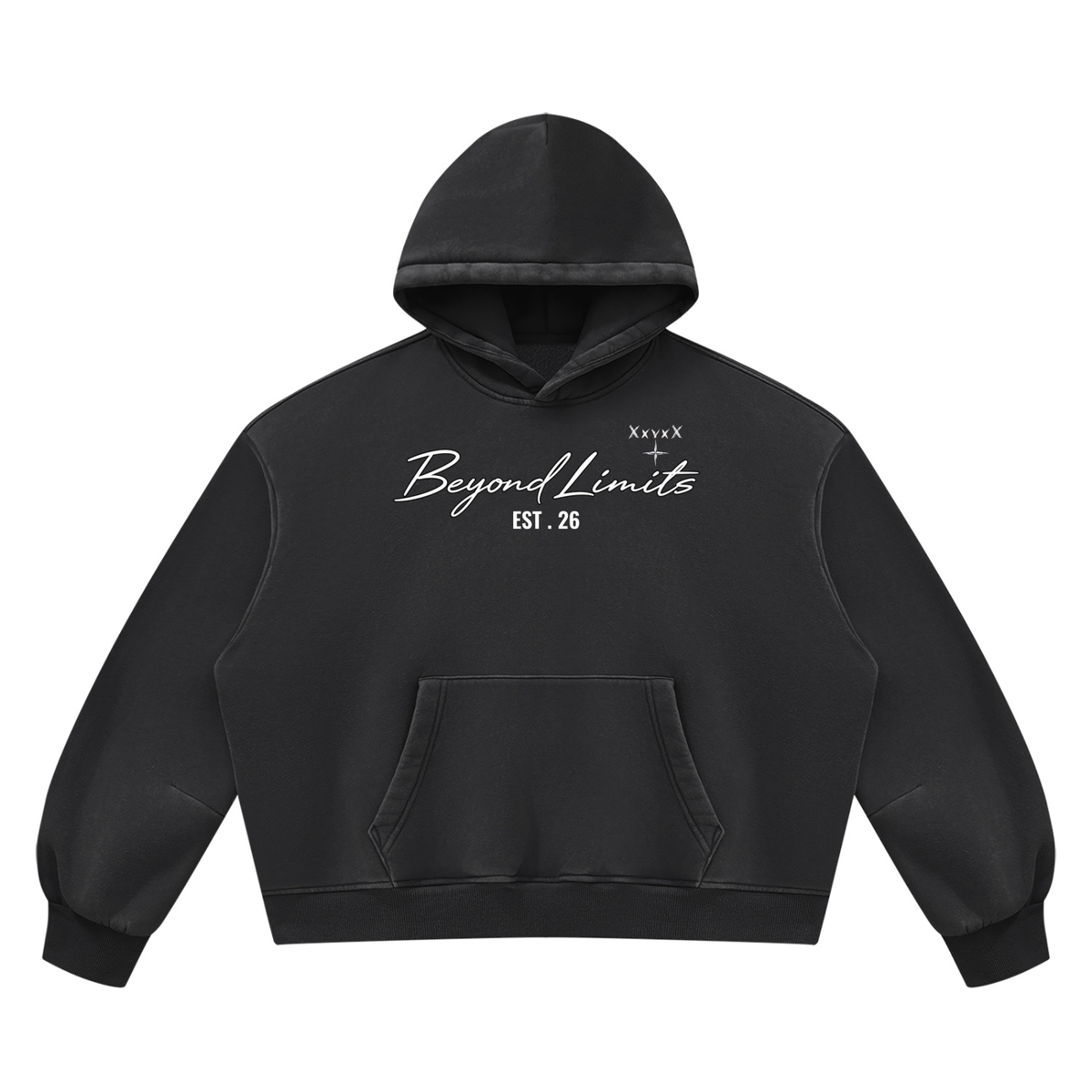 XxvxX Beyond Limits Vintage-Wash Script Hoodie
