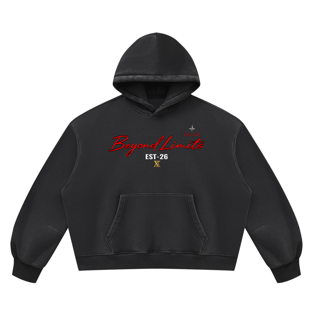XxvxX Beyond Limits Vintage-Wash Boxy Hoodie
