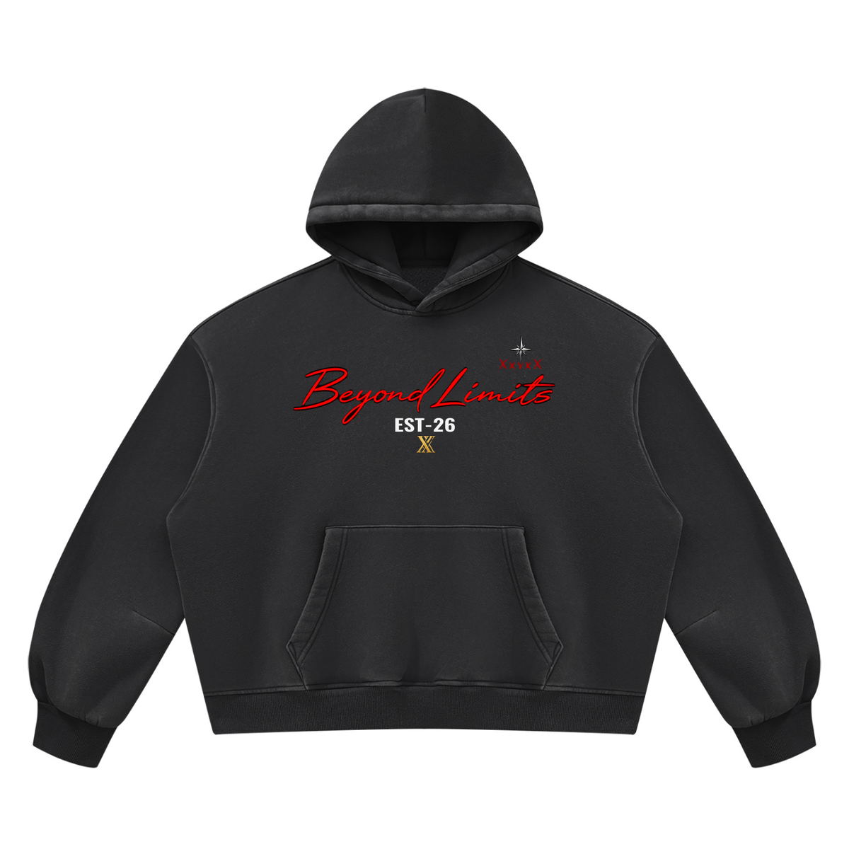 XxvxX Beyond Limits Vintage-Wash Boxy Hoodie